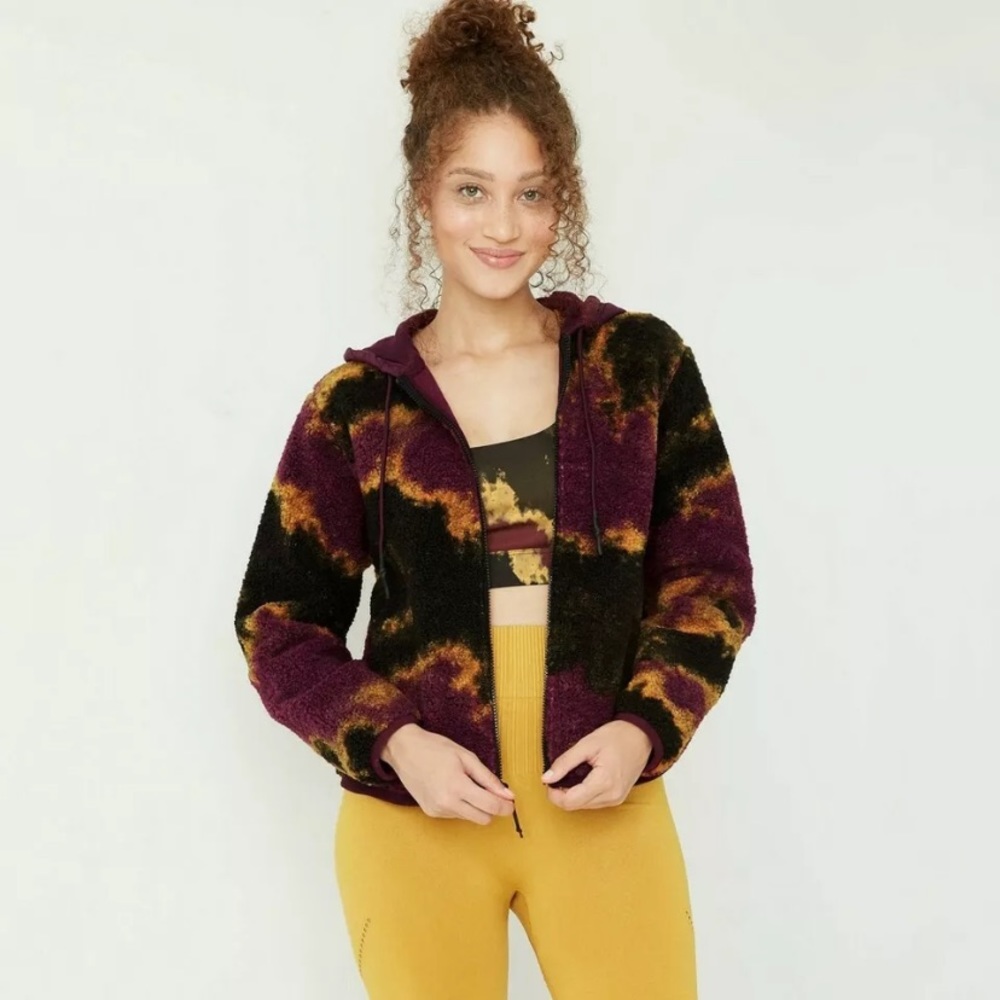 JoyLab Sherpa Zip Up Fleece Jacket